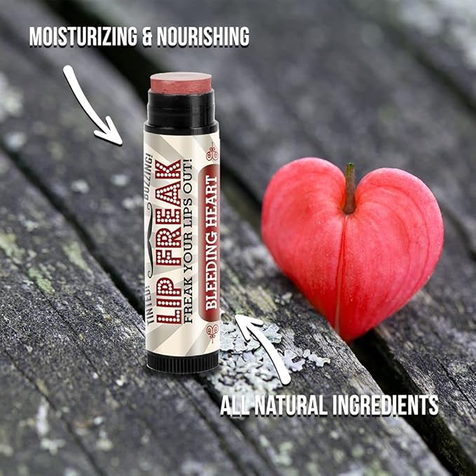 Doctor Lip Bang's BUZZING Lip Balm | Lip Freak| 100% All Natural | Cruelty Free | Bleeding Heart | 2 Pack-Velvo Beauty