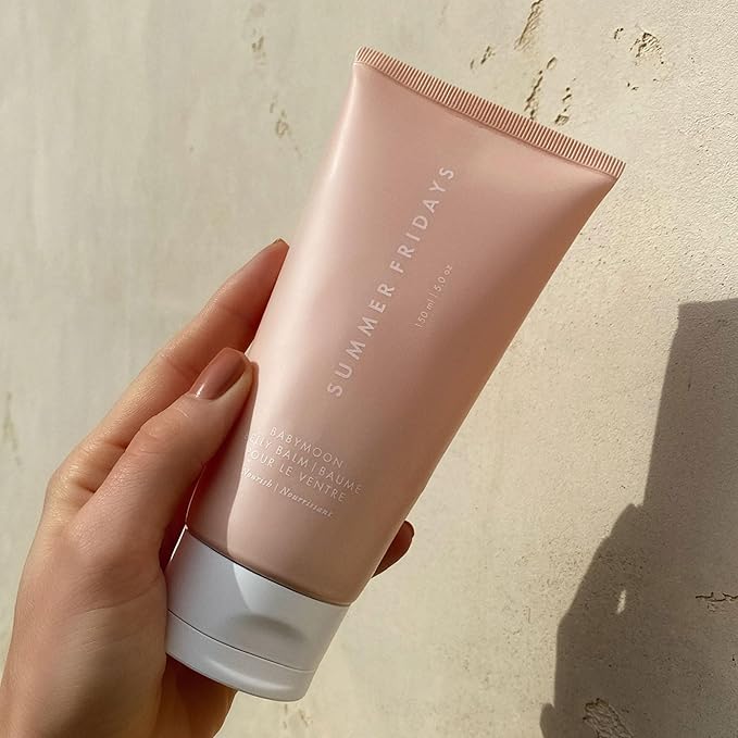 Summer Fridays Babymoon Belly Balm - Nourishing Balm + Body Moisturizer Enriched with Calendula Oil + Vitamin E to Help Reduce the Appearance of Stretch Marks and Dry Skin (5 Fl Oz)-Velvo Beauty