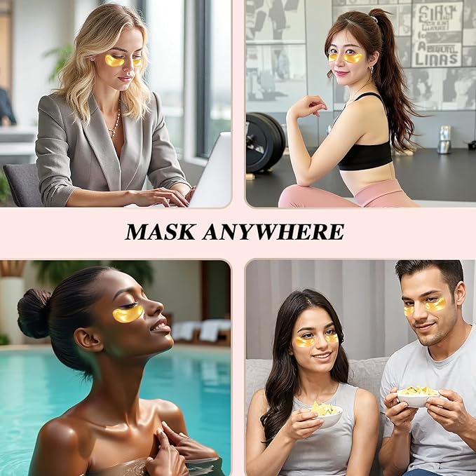 Under Eye Patches (24 Pairs), 24K Gold Under Eye Masks for Dark Circles, Puffy Eyes, Undereye Bags, Wrinkles - Rejuvenating & Revitalizing Eye Skincare Treatment - Bridesmaid Gifts for Women-Velvo Beauty
