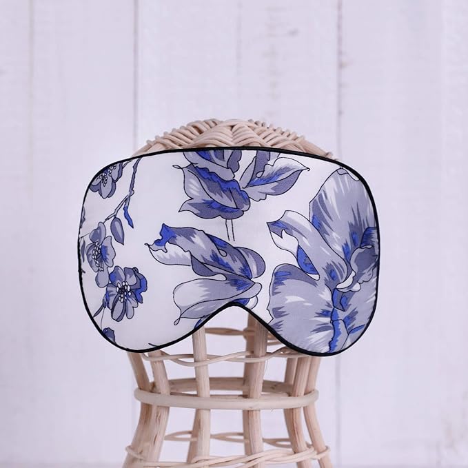 100% Pure Silk Eye Mask Sleep Eye Mask Eye Cover Eyeshade Sleeping Eye Mask Printed Colors (#11)-Velvo Beauty