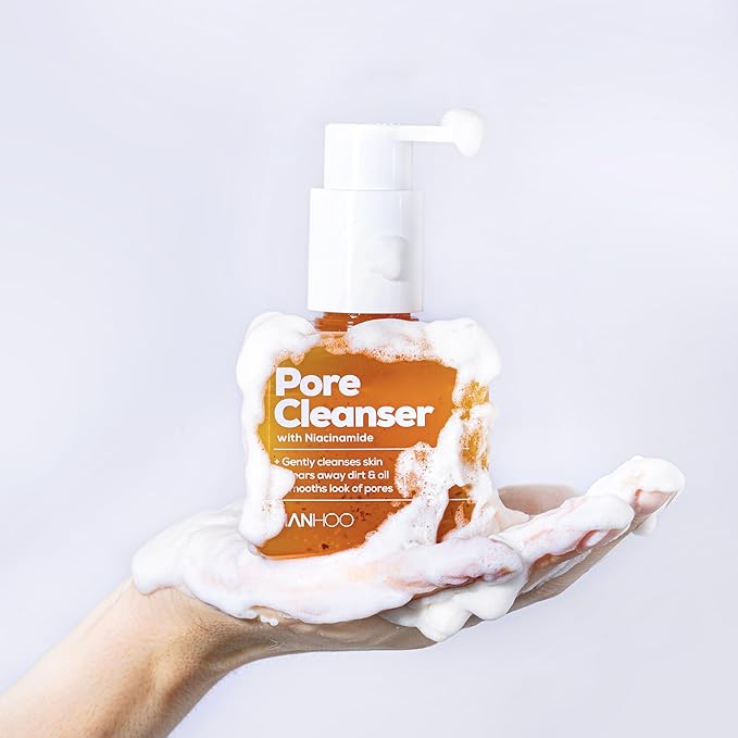 Hanhoo Pore Cleanser with Niacinamide, 6.76 Fl. Oz., 2-in-1 Facial Cleanser and Mask, with Niacinamide and Salicylic Acid, Clears Clogged Pores, Makeup-Remover, Exfoliating Face Wash, Korean Skincare-Velvo Beauty