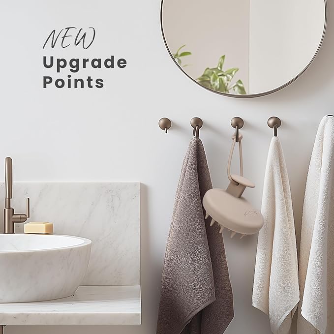 AIMIKE Scalp Massager Shampoo Brush, Soft Silicone Hair Scrubber for Washing Hair, Dandruff Removal & Scalp Scrubber Hair Growth Stimulator, Scalp Brush/Exfoliator Brush On Dry & Wet Scalp-Velvo Beauty