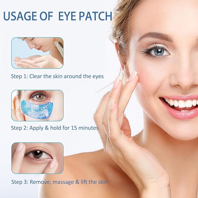 Under Eye Patches For Dark Circles, 12 Pairs Collagen Eye Patches, Natural Marine Collagen Under Eye Patches, Dark Circle Eye Patches, Undereye Mask For Dark Circles, Wrinkles & Eye Bags-Velvo Beauty