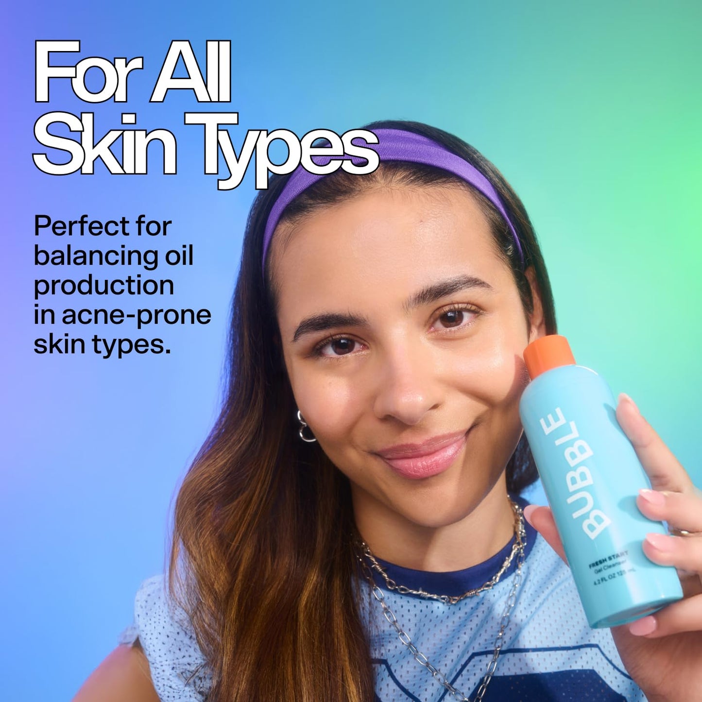 Bubble Skincare Fresh Start Gel Cleanser - Gentle Exfoliating Face Wash for Oily Skin - Formulated with Aloe Vera Juice + Caffeine to Protect and Soothe Complexion (50ml)-Velvo Beauty