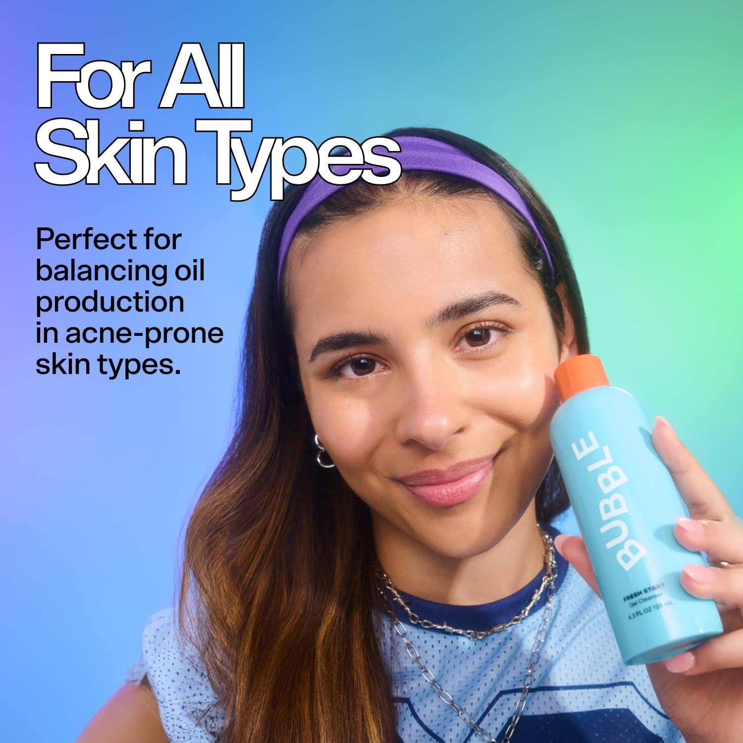 Bubble Skincare Fresh Start Gel Cleanser - Gentle Exfoliating Face Wash for Oily Skin - Formulated with Aloe Vera Juice + Caffeine to Protect and Soothe Complexion (50ml)-Velvo Beauty