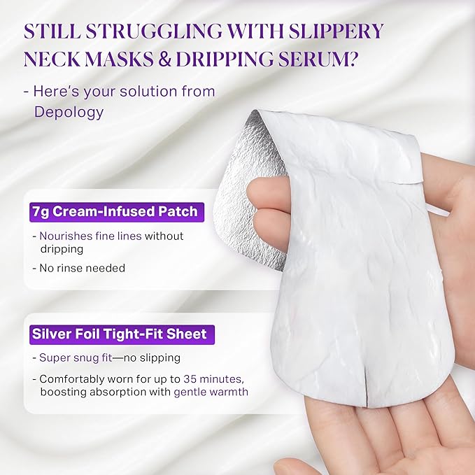 depology Tightening and Lifting Neck Wrinkle Patches with Cream, PDRN Deep Collagen Neck Mask, Firming Patch with PDRN、Collagen and Niacinamide Cream-Velvo Beauty