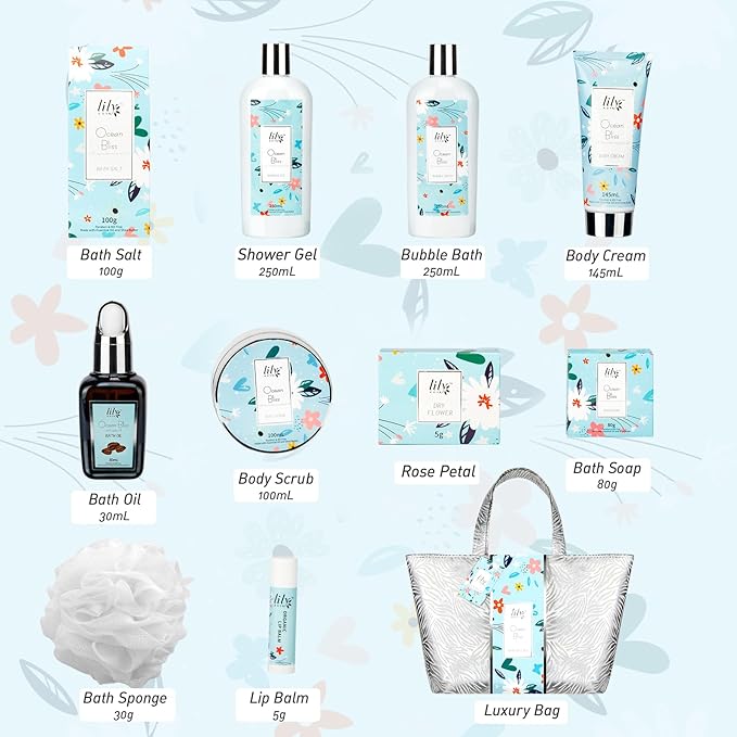 Mothers Day Gift for Mom - XXXL Bag Spa Gift Set for Women Luxury Bath and Body Gift Bag Set for Women Spa Kit Pampering Gifts for Her Christmas Birthday Gifts Spa Bath Gift Set with Shower Gel-Velvo Beauty