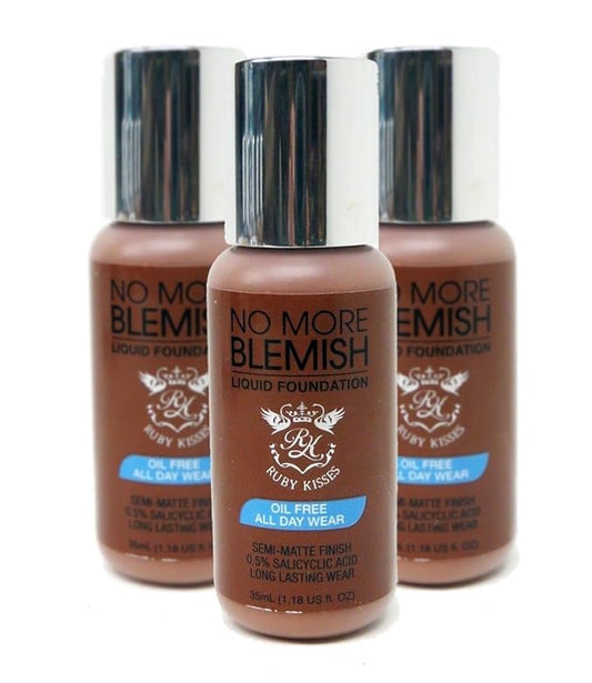 Ruby Kisses Liquid Foundation No More Blemish Oil-Free Foundation Korean Makeup 1.18 Fl Oz (Cognac)-Velvo Beauty