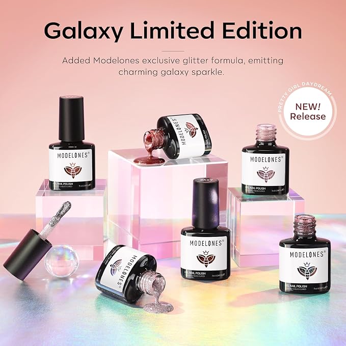 modelones Chameleon Gel Nail Polish Set, 6 Colors Fall Gel Polish Kit Nude Brown Glitter Shimmer Soak Off LED Nail Lamp Gel Nail Kit Home Gift DIY Salon For Women Girl-Velvo Beauty