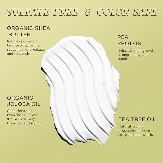Tea Tree Hair Conditioner - Organic, Sulfate-Free, Color-Safe, Silicone-Free, Cruelty-Free, with Shea Butter and Jojoba Oil-Velvo Beauty