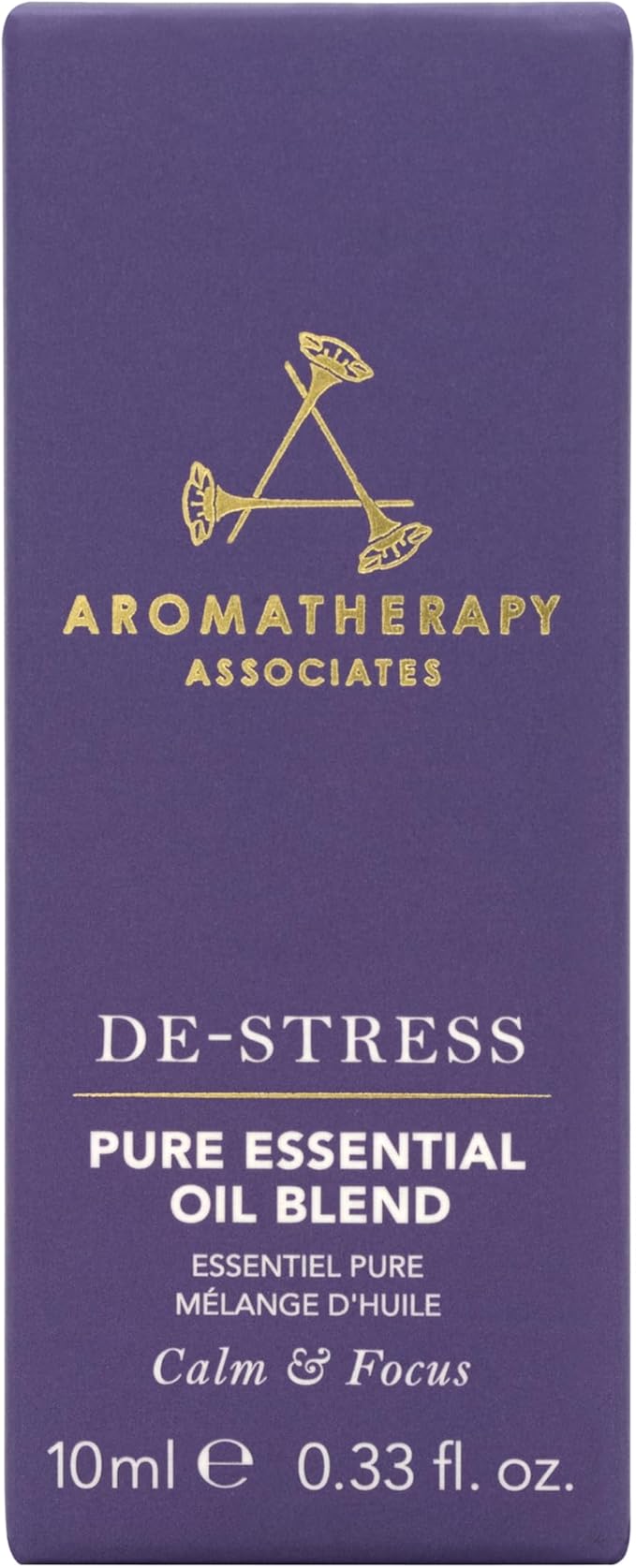 Aromatherapy Associates De-Stress Pure Essential Oil Blend. Premium Undiluted Blend to Clear The Mind. Hand-Crafted with Frankincense, Chamomile and Petitgrain (0.33 fl oz)-Velvo Beauty