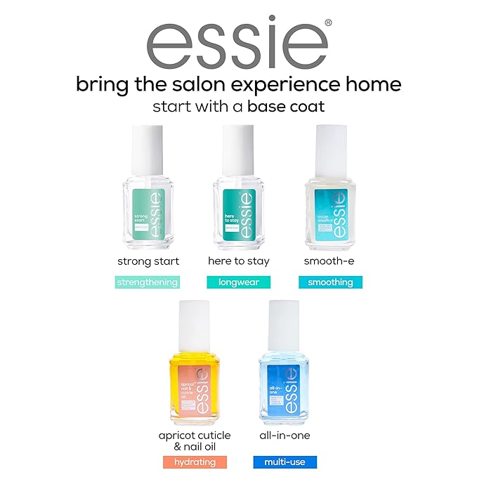 essie Nail Care, 8-Free Vegan, Gel Setter Top Coat, gel-like finish nail polish, 0.46 fl oz-Velvo Beauty