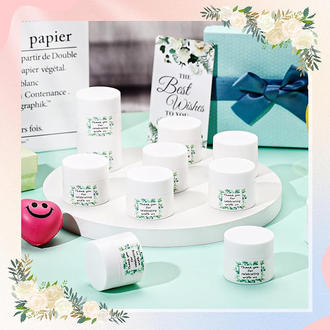 12 Pcs Thank You Lip Sleeping Mask Bulk Bridal Shower Gifts for Guests Thank You for Celebrating with Us Lip Mask Moisturize Nourish for Wedding Bridal Shower Favor Christmas Gift(Eucalyptus)-Velvo Beauty