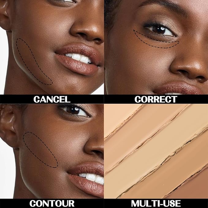 5 In 1 Multi-Use Correcting Concealer Palette,Waterproof Long Lasting Contour Palette,Professional Creamy Concealer Kit for Women,Easy to Create Full Coverage and Natural Finish.#5-Velvo Beauty
