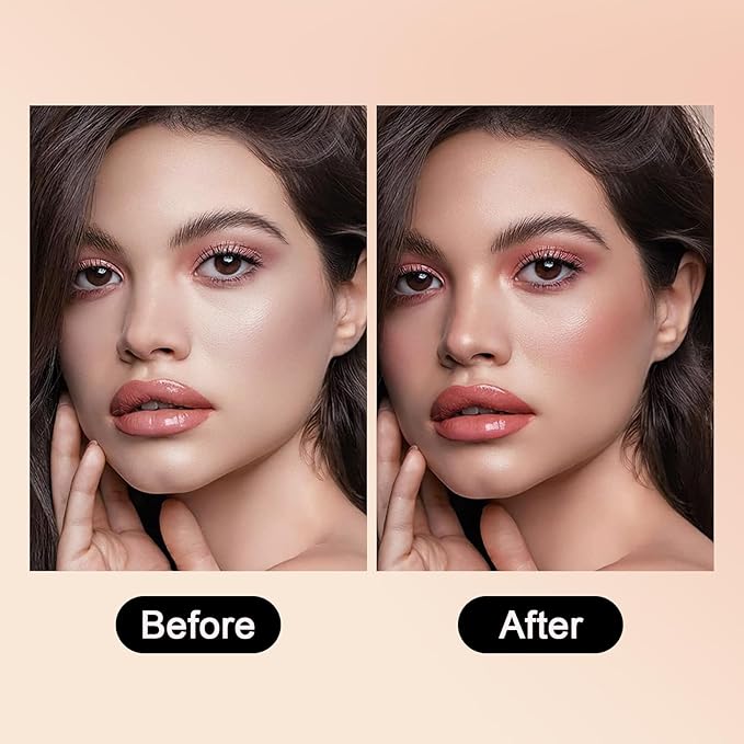 Baked Powder Contour Makeup, Brighten Bronzer Powder, Highlighter Bronzer Glow Palette, Cruelty Free Shimmer Bronzing Powder to Use For Contour Make up, Natural Finish & Easy to Use #001-Velvo Beauty