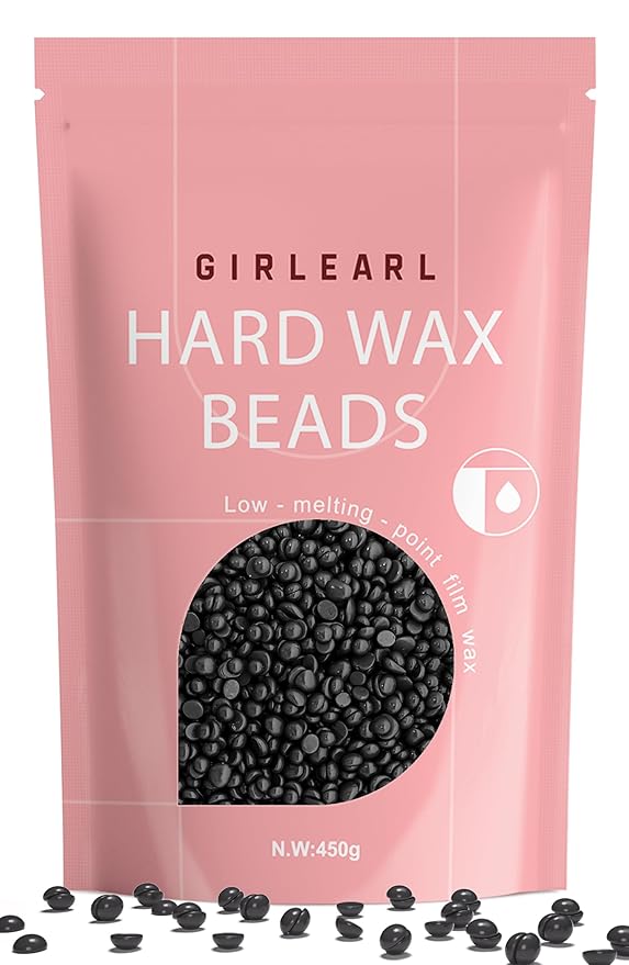 Hard Wax Beads, 1lb Wax Beans for Hair Removal, Hard Wax for Sensitive Skin at Home, Wax Refill Perfect for Legs, Facial, Brazilian Bikini, Eyebrow and Full Body for Women and Men (Black)-Velvo Beauty
