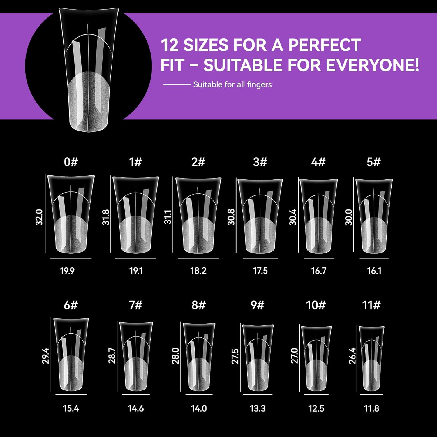 Gelike EC Duck Dual Forms for Extension: 120 Pcs Color Nail Form, 12 Size Nail Forms For Builder, Half Matte Gel Forms For Manicure Art Design Salon Diy-Velvo Beauty