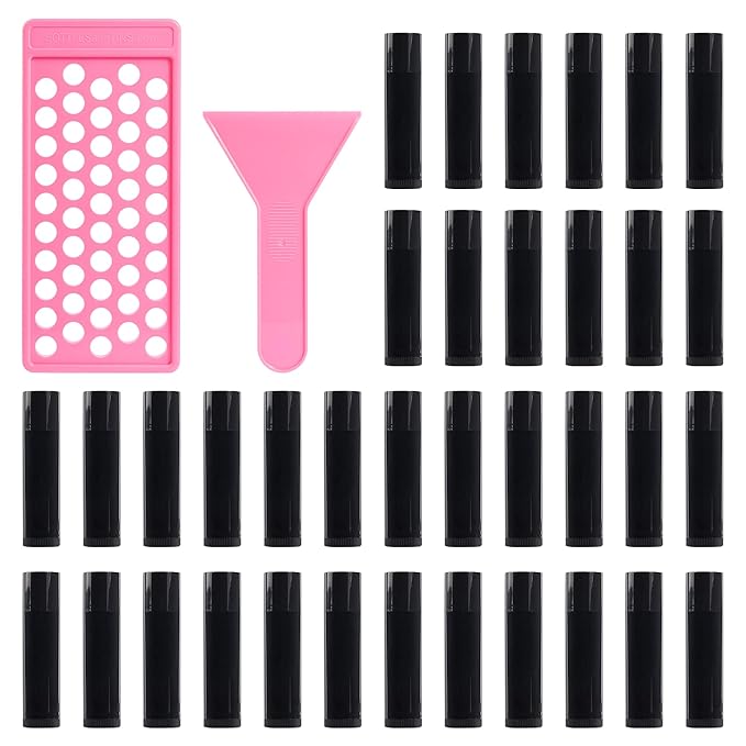 RONRONS Lip Balm Crafting Kit, Professional Lipsticks Filling Tray and Spatula with 50 Pieces Lip Balm Tubes with Twist Caps, DIY Lip Care Balms Making for Valentine's Day Christmas Gifts Business-Velvo Beauty