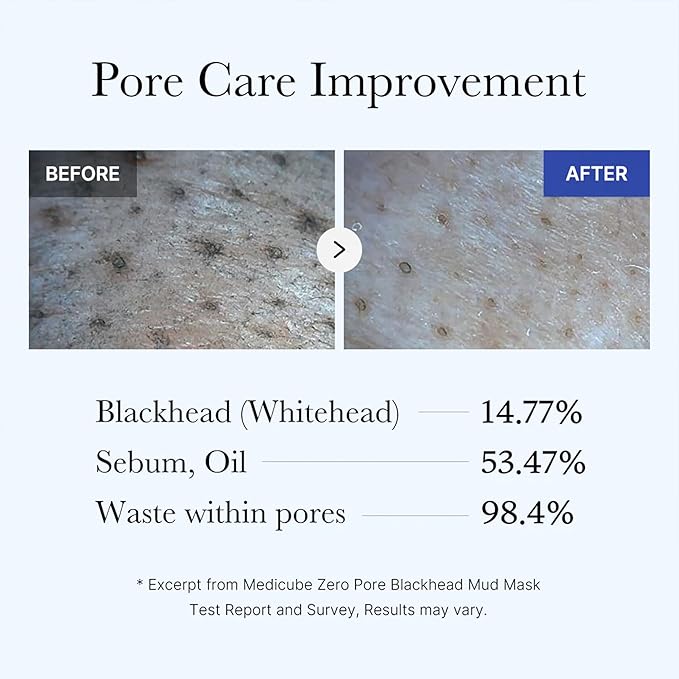 Medicube Zero Pore Blackhead Mud Facial Mask - Skin Cooling & Pore Tightening - 3 Minute Quick Dry Formula with AHA, BHA, PHA, and Pore-Purifying Clay - Korean Mud Mask 3.52 oz-Velvo Beauty