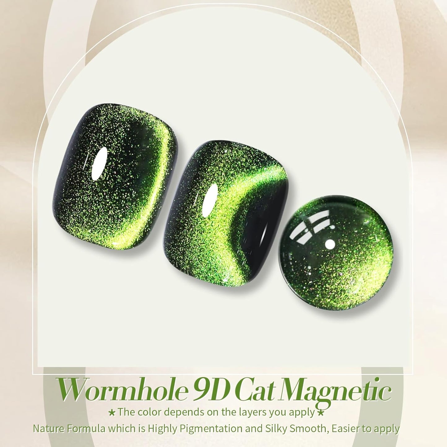 Born Pretty Cat Magnetic Gel Nail Polish 9D Wormhole Holorgraphic Cat Magnetic Eye Gel Polish U v Nail Gel Diy Art for Girls Women 15ML-Velvo Beauty