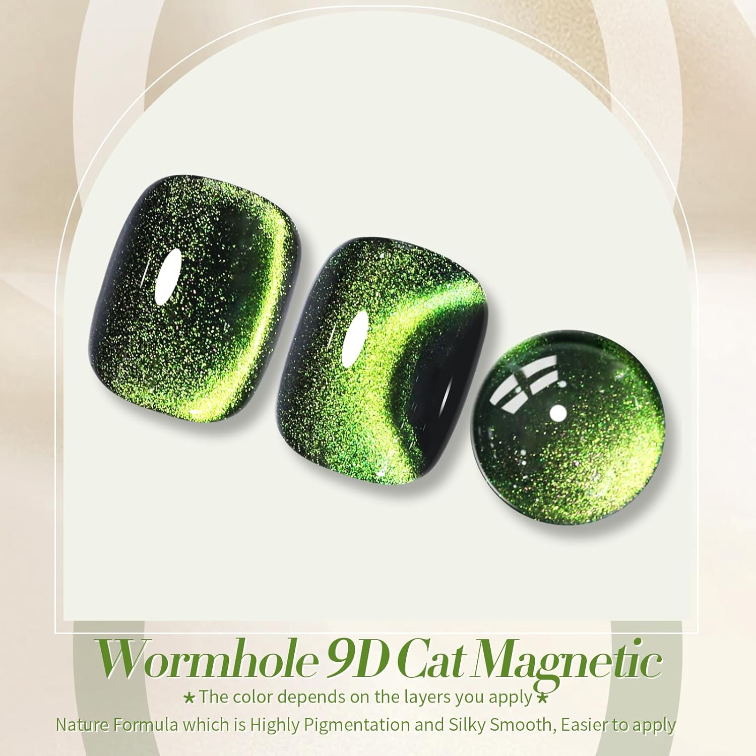 Born Pretty Cat Magnetic Gel Nail Polish 9D Wormhole Holorgraphic Cat Magnetic Eye Gel Polish U v Nail Gel Diy Art for Girls Women 15ML-Velvo Beauty