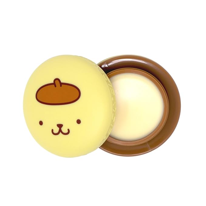 The Crème Shop x Sanrio Hello Kitty Macaron Lip Balm Korean Cute Scented Pocket Portable Soothing Advanced Must-Have on-the-go (Pompompurin Caramel Pudding)-Velvo Beauty