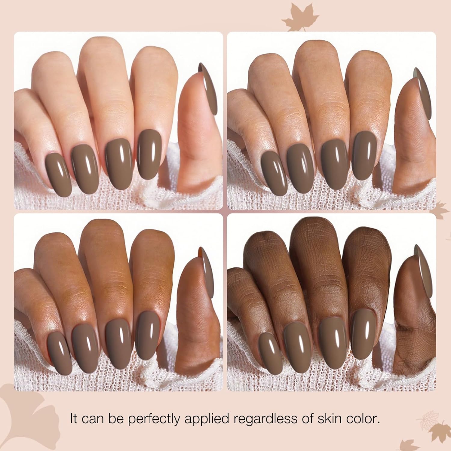 AZUREBEAUTY Nail Polish Set 4 Colors Nude Purple Glitter Nail Polish Quick Dry Natural Nail Lacquer Fingernail with Top Coat DIY Salon Home-Velvo Beauty