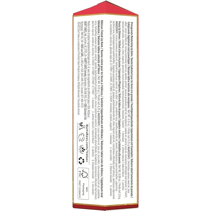 Burt's Bees Mistletoe Kiss Lip Care Stocking Stuffers Holiday Gift Set, Mistletoe Kiss Set, Pomegranate, Peony & Hibiscus-Velvo Beauty