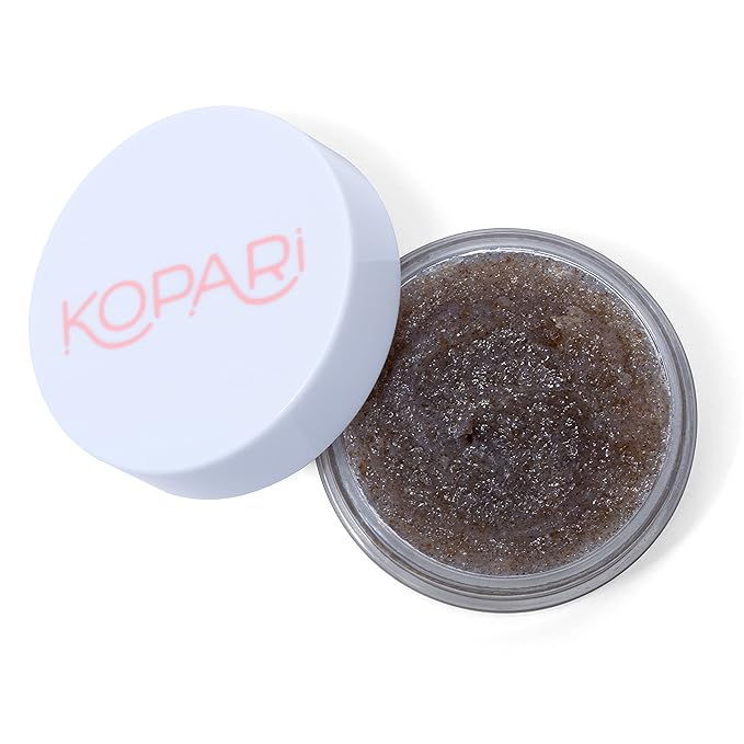 Kopari Coconut Lip Scrubby | Removes Dry Skin For Soft Lips | Volcanic Sand, Brown Sugar & Crushed Coconut Shells Hydrate Exfoliating Lip Scrub Exfoliator Moisturizer Organic Coconut Oil Vanilla Vegan-Velvo Beauty