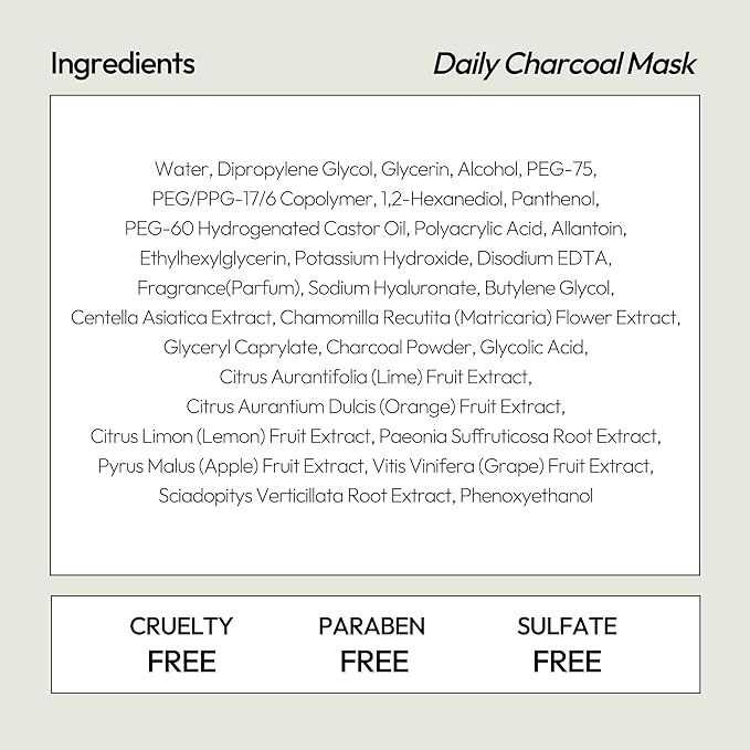 LAPCOS Charcoal Sheet Mask, Daily Face Mask with Salicylic Acid and Tea Tree Oil to Detoxify and Tighten Skin, Korean Beauty Favorite, 5-Pack-Velvo Beauty