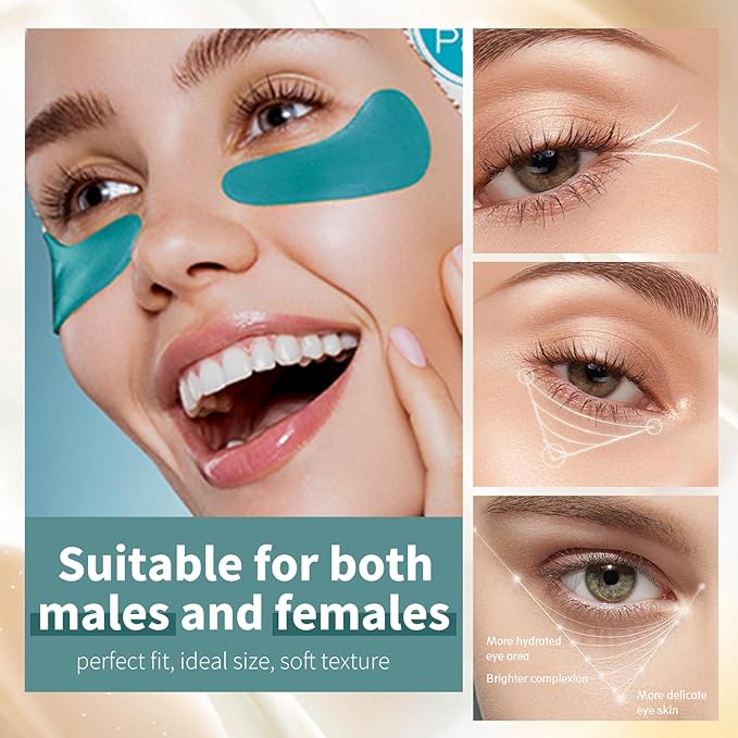 Premium Under Eye Patches, Gel Eye Patches Hydrating & Refresh for Puffy Eyes, Under Eye Bags & Dark Circles, Natural Collagen Eye Gels Pads, Crystal Anti-Aging Eye Mask (Light blue)-Velvo Beauty