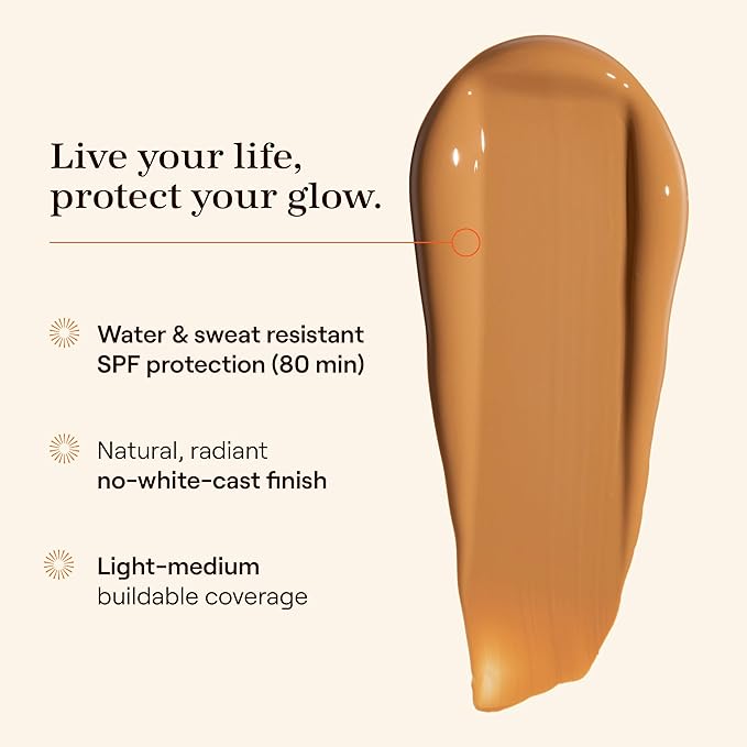 Live Tinted Hueguard Skin Tint SPF 50 - Tinted Mineral Sunscreen with Light-Medium Buildable Coverage With a Hydrating and Radiant Finish - Water and Sweat Resistant, 1.35 fl oz - Shade 07-Velvo Beauty
