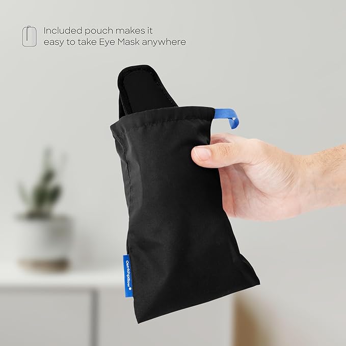 Ostrichpillow Eye Mask, Sleep Mask for Men Women 100% Blackout, No Pressure On Eyes, Soft & Breathable, Adjustable Fit, Travel Bag Included-Velvo Beauty