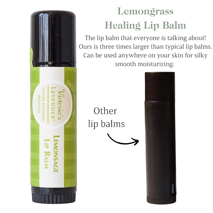 Victoria's Lavender Natural Body Products Gift Set - Handmade Soap, Hand & Body Lotion, Lip Balm, Body Candle Skin Care Sets & Kits, Lavender Bath and Body Products for Women, Lavender Lemongrass-Velvo Beauty