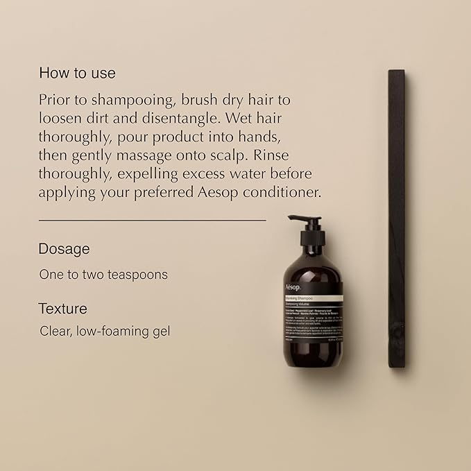 Aesop Volumizing Shampoo | Lifting Formulation for Volume and Body for Thin or Fine Hair | Botanical Oils to Soften Hair and Add Shine | 16.9oz / 500mL-Velvo Beauty