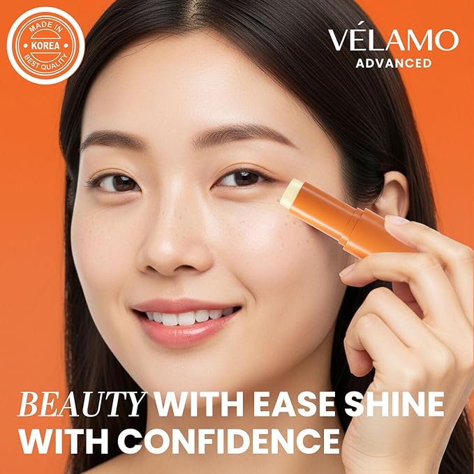 VELAMO ADVANCED Retinol Eye Balm Stick: Made in Korea, Upgraded 8-IN-1 Formula with Collagen, Niacinamide & Peptides – Under Eye Cream for Dark Circles, Puffiness & Wrinkles, 0.35oz/10g-Velvo Beauty