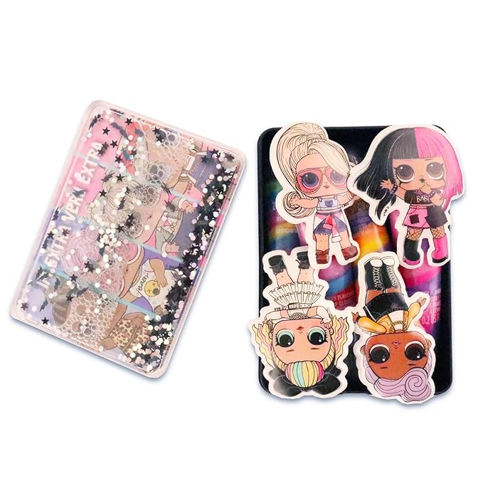 Game Party LOL Surprise Lip Gloss Set - Bundle with 4 LOL Lip Gloss Tubes, a Collectible Cosmetic Case, and More | LOL Doll Lip Gloss-Velvo Beauty