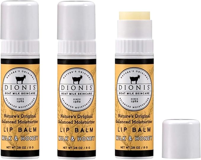 Dionis Goat Milk Lip Balm 3 Piece Set - Milk and Honey-Velvo Beauty