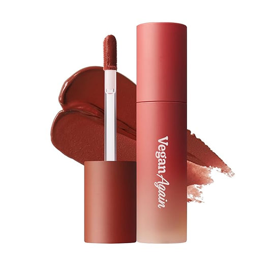 Touch in Sol Vegan Again Blur Core Lip Tint (#Brick Hazel) - Long Lasting, High Pigment Velvet Matte Lip Stain – Lightweight Smooth Blur Finish, 0.12oz-Velvo Beauty