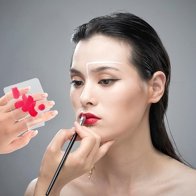 AUEAR, 3 Pack Professional Makeup Hand-held Palette Makeup Mixing Tray Clear Acrylic Nail Art Manicure or Foundation Eye Shadow Cremes Powders and Cosmetics-Velvo Beauty