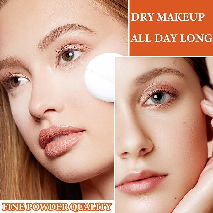 Oil Control Loose Face Powder,Translucent Setting Powder With a Powder Puff Long Lasting Makeup Covering Blemishes Brightens Skin Tone,Natural Matte Loose Powder for Women（1）-Velvo Beauty