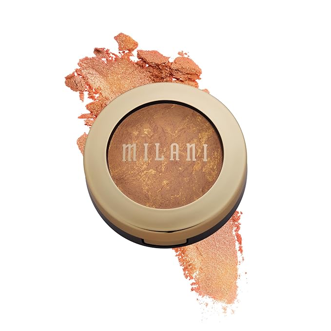 Milani Bronzer Powder - Baked Bronzer Made in Italy, Bronzing Shimmer Highlighter Makeup for Contour -Glow-Velvo Beauty