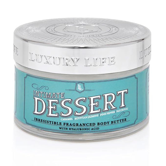 LUXURY LIFE BUTTER - Irresistibly Scented Body Butter with Hyaluronic Acid for Ultimate Moisture. Luxurious Natural Fragrance. Hydrates for a Non-Greasy Glamorous Glow, Intimate Dessert, 5 oz.-Velvo Beauty