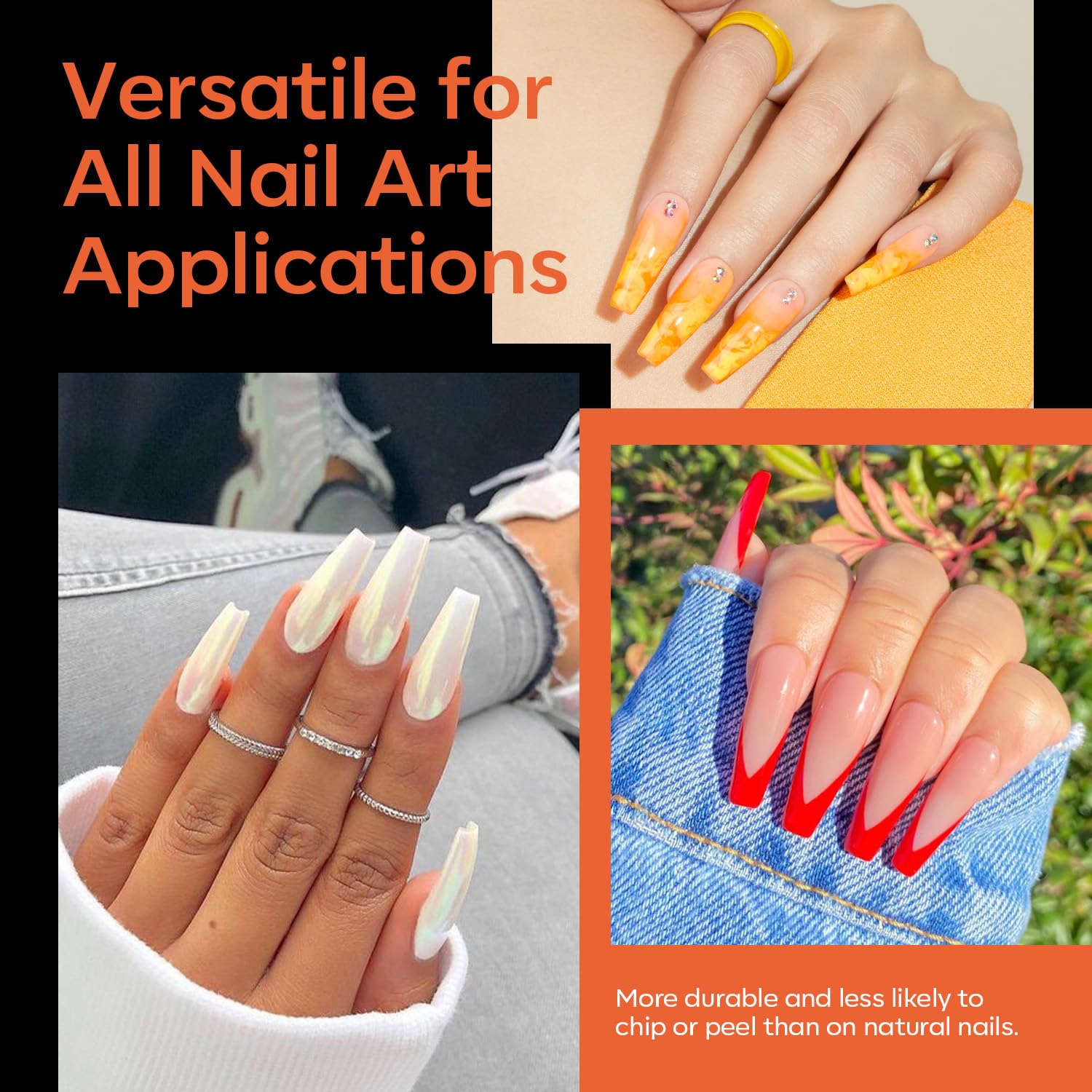 modelones French Nail Tips, 500 Pcs Natural Medium Square Half Cover Nail Tips Gel Milky White Soft Fake Extensions Acrylic 10 Sizes with Box-Velvo Beauty