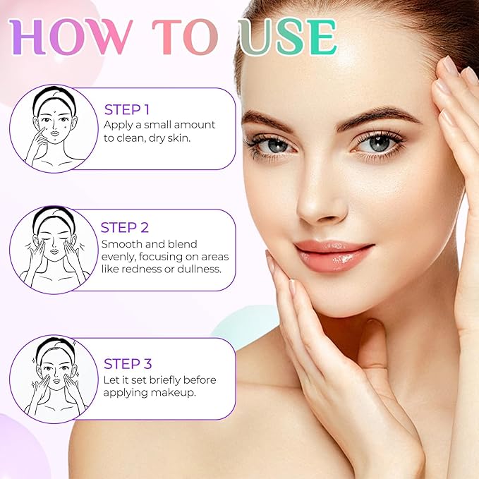 Primer for Face Before Makeup, 3 In 1 One Step Color Corrector Primer, SPF 50 PA+ Sunscreen Isolation Cream, Hydrating, Oil Control Facial Serum Even Skin Tone, Water-Resistant & Sweat-Proof-Velvo Beauty