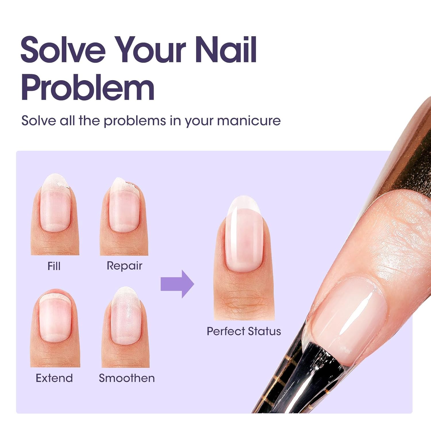 GELLEN Builder Gel for Nails and No Wipe Top Coat, 2Pcs 18ml Nail Builder Gel for Nail Extension & Strengthen and Glossy Top Coat-Velvo Beauty