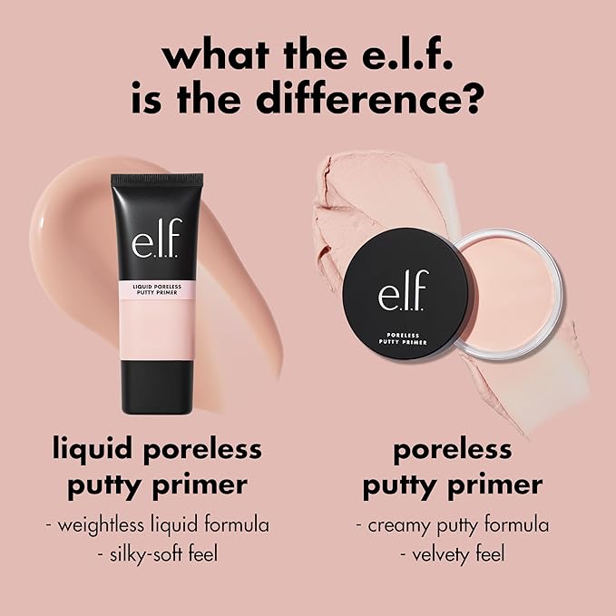 e.l.f. Liquid Poreless Putty Primer, Lightweight Face Primer For Long-lasting Makeup Wear, Creates A Smooth Complexion, Vegan & Cruelty-free-Velvo Beauty