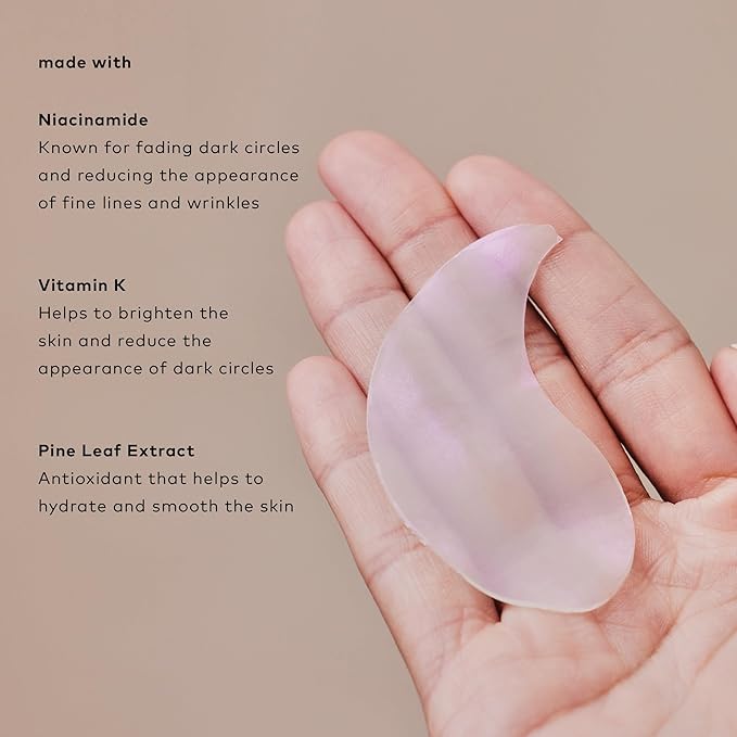 The Good Patch Brighten Up Hydrogel Under Eye Patches for Dark Circles and Puffy Eyes, Made with Niacinamide, Vitamin K, Pine Leaf Extract, Clinically Proven (12 Total Patch Sets)-Velvo Beauty