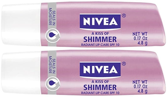 Nivea Lip Care A Kiss of Shimmer Lip Care Stick - Pearly Shimmer - 2 pk-Velvo Beauty