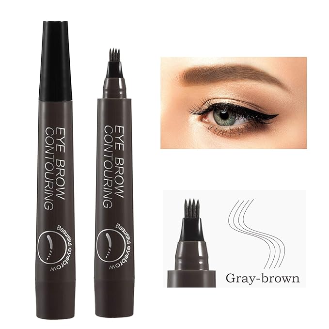 Liquid Eyebrow Pen, Waterproof Microblading Eyebrow Pencil with a Micro-Fork Tip Applicator, Creates Natural Looking Brows Effortlessly-Velvo Beauty